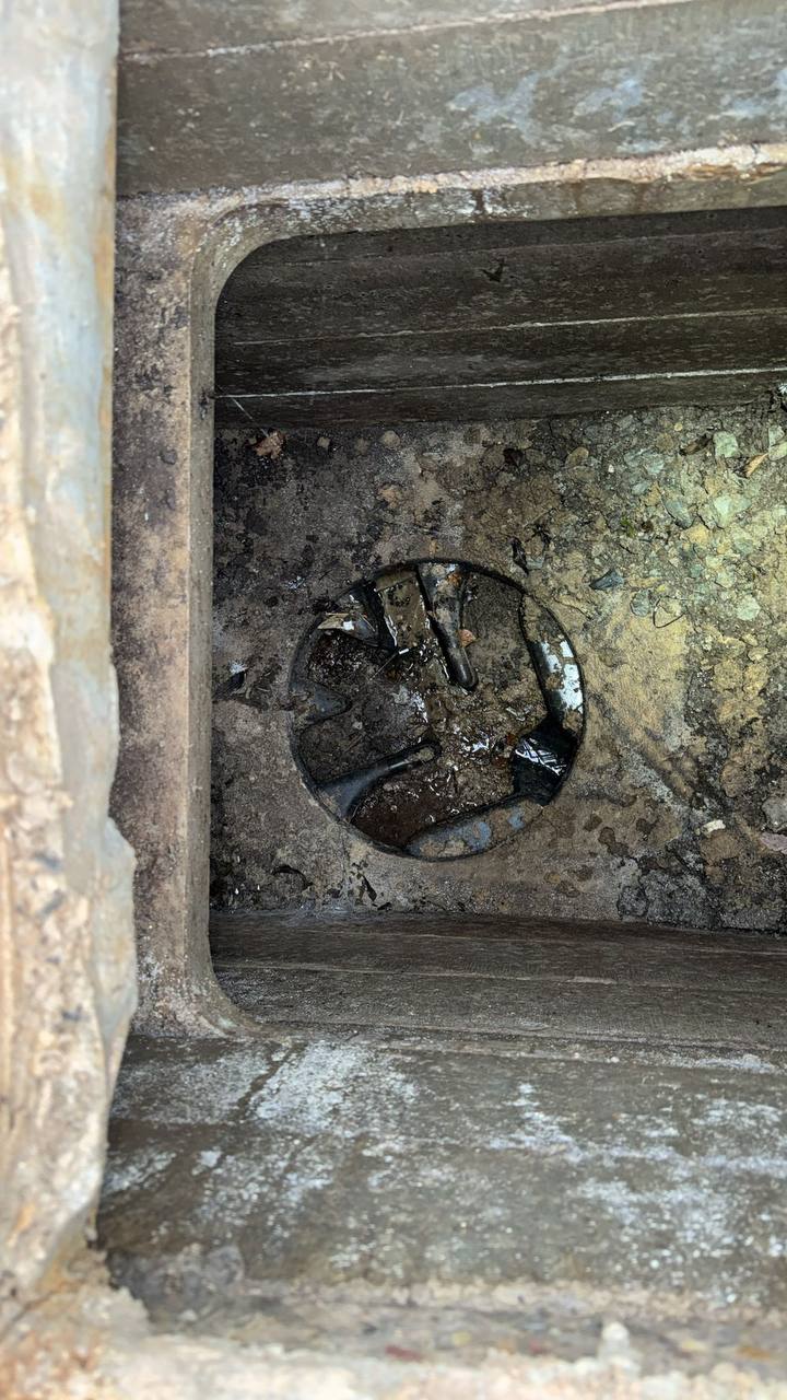 Internal drainage access cleaned