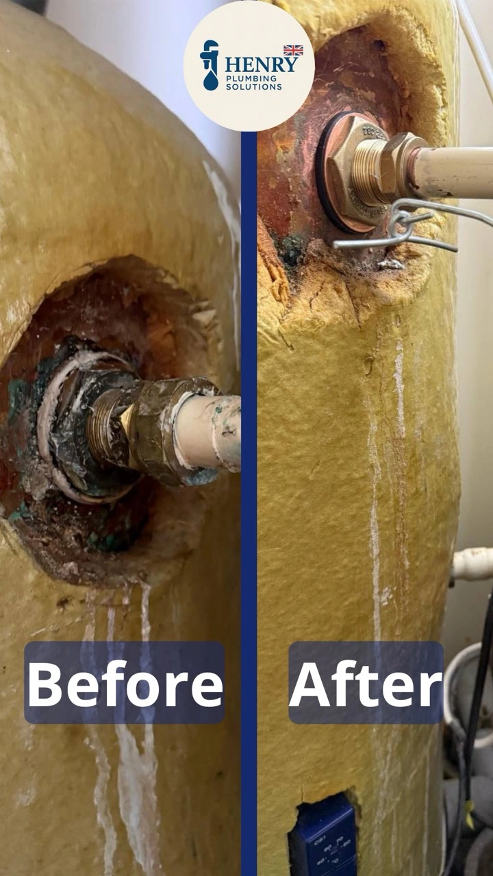 Immersion heater flange replacement